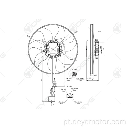 Ventiladores do radiador de resfriamento para A3 TT VW